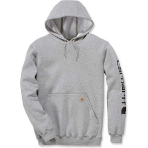 Carhartt Sleeve Logo Hooded Sweatshirt Heather Grey/Black