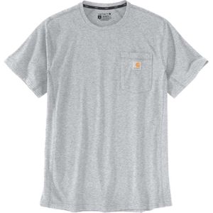 Carhartt Heren Force Relaxed Fit Midweight Short Sleeve Pocket Werk-T-shirt, gemengd grijs, XL
