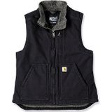 Carhartt 104224.DKB.S006 Sherpa gevoerd Mock Neck Heren Vest, Donkerbruin, Maat L