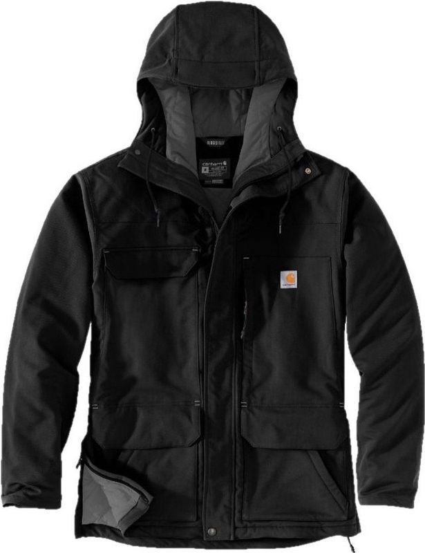 Carhartt - Super Dux - Herenjas - Zwart - Nylon - Winddicht, Waterafstotend