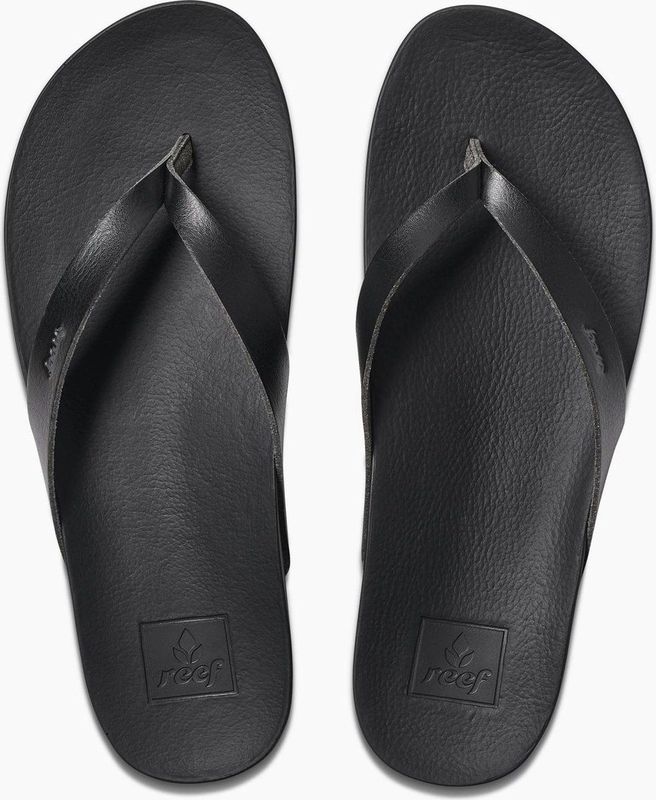 Reef - Cushion Bounce Court - Slipper - Zwart - Vegan Leer