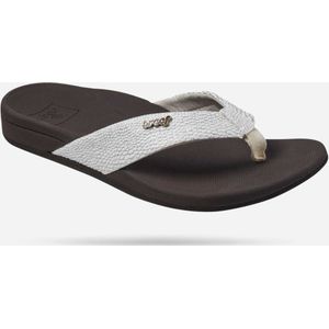 Reef Ortho-Spring Teenslippers voor dames, Wit Bruin