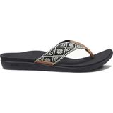 Reef Ortho Woven Dames Slippers - Black White