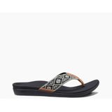 Reef Ortho Wovenblack/White Dames Slippers - Zwart/Wit - Maat 36