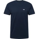 Vans Left Chest Logo Tee Heren T-shirt - Navy White