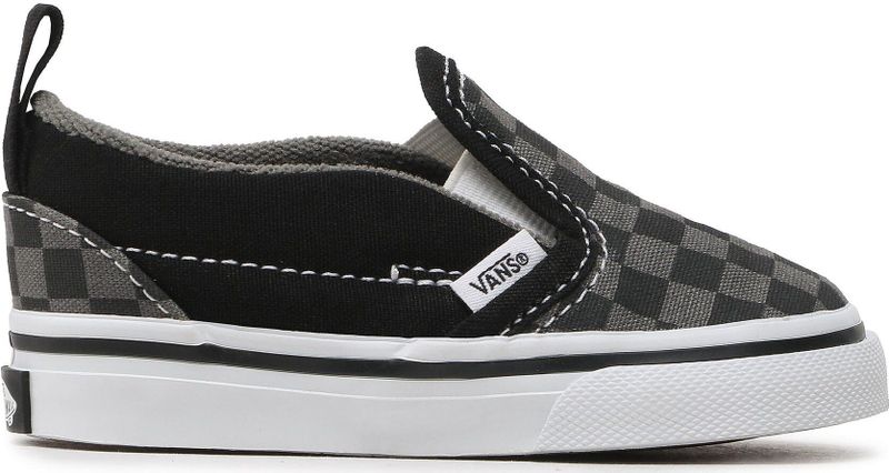 Sneakers - Textiel - Geruit - Elastische Inzetstukken - Platte Hak