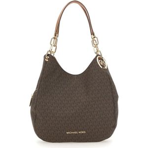 Michael Kors - Lillie Large Chain Tote - Hobotas - Bruin - Buitenzijde