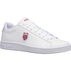 K-Swiss Court Shield 06599-101-M Sneakers voor heren, sportschoen, wit, White Corporate, 43 EU
