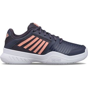 K-Swiss Court Express Omni tennisschoen voor kinderen, uniseks, Graystone Peach Nectar Wit, 32 EU
