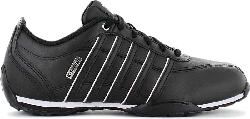 K-Swiss - ARVEE 1.5 - Klassieke Sneakers - Zwart Wit Zilver - Leer/Textiel