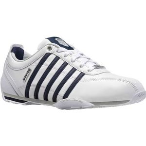 Wit/Navy - Veterschoenen - Leer - Antislip Rubber Zool