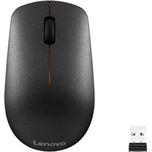 Lenovo Draadloze muis 400, tweehandig design, nano-USB-aansluiting, compatibel met laptops en Windows-pc's