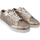 Jimmy Choo - Miami ogml - Leren Sneakers - Goud en Ballet Pink