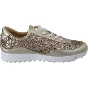 Jimmy Choo - Leren Sneakers - Geel - Slip-on Model - Sleehak