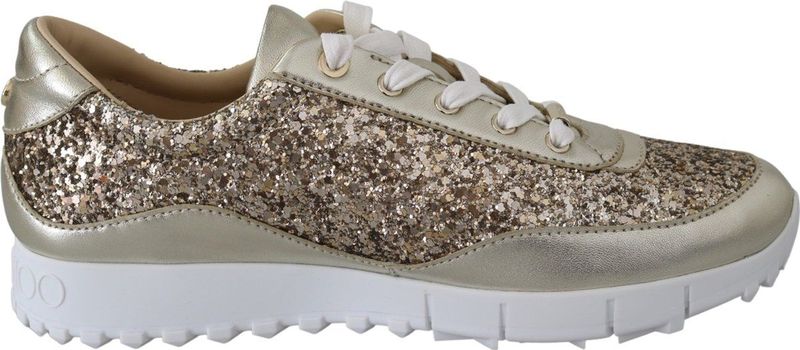 Jimmy Choo - Leren Sneakers - Geel - Slip-on Model - Sleehak