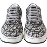 Jimmy Choo - Hawaii/F Jlx - Glitterende Slip-On Sneakers - Zilver en Zwart