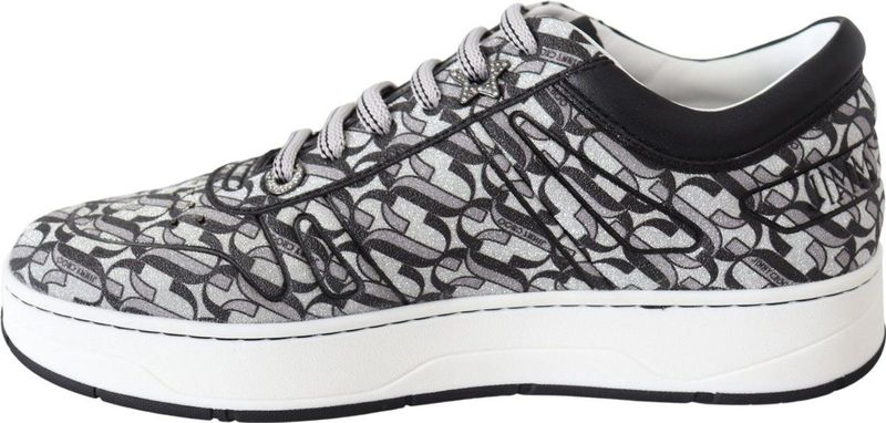 Jimmy Choo - Hawaii/F Jlx - Glitterende Slip-On Sneakers - Zilver en Zwart