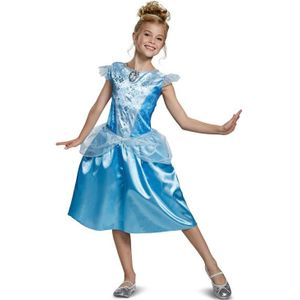 Disney Officiële klassieke Assepoester-jurk voor meisjes, Assepoester kostuum, prinsessenjurk voor kinderen, carnaval, verjaardag, Kerstmis, XS