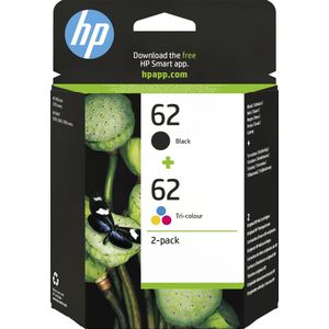 HP 62 Inktcartridge Zwart Kleur