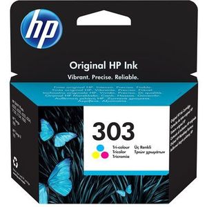 HP 303 Tri-color Original Ink Cartridge inktcartridge 1 stuk(s) Origineel Normaal rendement Cyaan, Magenta, Geel