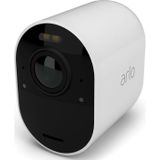 Arlo Ultra 2 draadloze WiFi-beveiligingscamera voor buiten, 4K UHD, 180˚ kleurennachtzicht, sirene & spotlight, bewegingsdetectie, 2-weg-audio, 6 mnd batterij, lokale opslag (SD-kaart), incl. proefp. Arlo Secure, 2 IP-Camera's + Smart Hub, wit