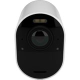 Arlo Ultra 2 draadloze WiFi-beveiligingscamera voor buiten, 4K UHD, 180˚ kleurennachtzicht, sirene & spotlight, bewegingsdetectie, 2-weg-audio, 6 mnd batterij, lokale opslag (SD-kaart), incl. proefp. Arlo Secure, 2 IP-Camera's + Smart Hub, wit