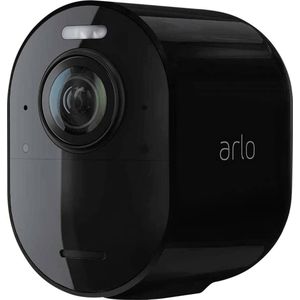 Arlo Ultra 2 draadloze WiFi-beveiligingscamera voor buiten, 4K UHD, 180˚ kleurennachtzicht, sirene & spotlight, bewegingsdetectie, 2-weg-audio, 6 mnd batterij, excl. Smart Hub, incl. proefp. Arlo Secure, 1 IP-Camera, zwart