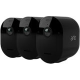 Arlo Pro 5 2K+ draadloze beveiligingscamera voor buiten - 3 IP-Camera's, zwart