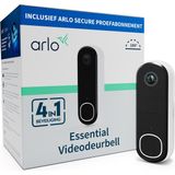 Arlo HD draadloze video deurbel met camera, 1 deurbel, wit
