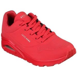 Skechers Uno Stand On Air Sneakers voor dames, Rood Durabuck Red