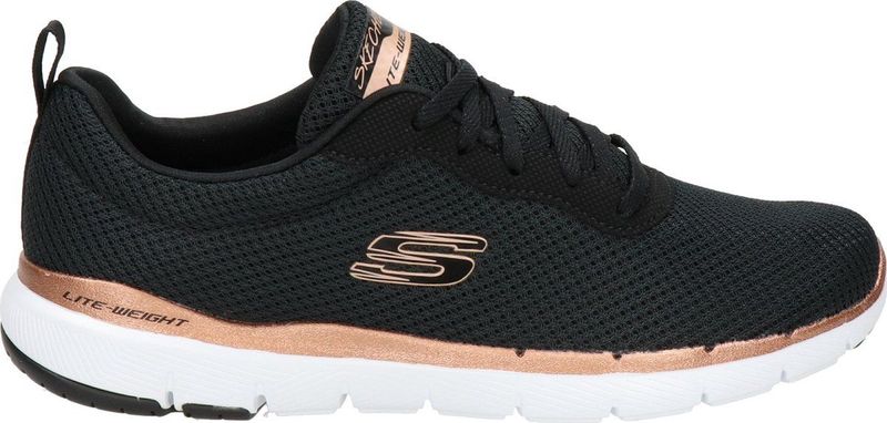 Skechers - Flex Appeal 3.0 - Sneakers - Zwart - Mesh