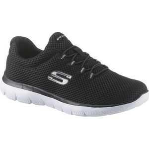 Skechers SUMMITS dames Sneaker, Black Mesh White Trim, 36 EU