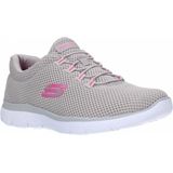 Sportschoenen voor Dames Skechers Mesh Bungee Slip-On Beige