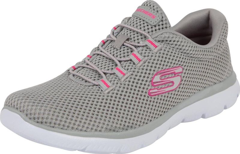 Sportschoenen voor Dames Skechers Mesh Bungee Slip-On Beige