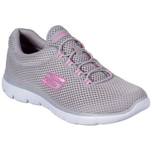 Skechers SUMMITS dames Sneaker, Gray Mesh Hot Pink Trim, 41 EU