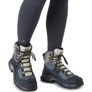 Salomon Quest Element GTX W damesschoenen met waterdicht Gore-Tex membraan voor gebruik buitenshuis op gemengde paden., Zwart Ebony Rainy Day Stormy Weather