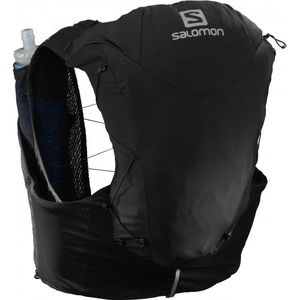 Salomon Adv skin 12 with flasks - ZWART - Unisex