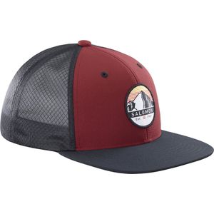 Salomon Logo Flat Cap Pet Cabernet/Fiery Red S/M