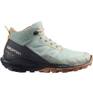 SALOMON Outpulse Mid GTX W, trailschoenen, dames, meerkleurig, Wrought Iron Ebony Blazing Orange, 36 EU, meerkleurig Wrought Iron Ebony Blazing Orange