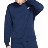 Nike Club Fleece Hoodie Heren - Klassieke Blauwe Katoenen Sweater met Capuchon en Kangoeroezak voor Comfort en Stijl