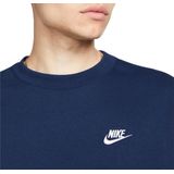 Nike Club Fleece Hoodie Heren - Klassieke Blauwe Katoenen Sweater met Capuchon en Kangoeroezak voor Comfort en Stijl