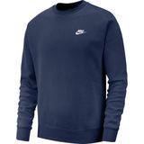 Nike Club Fleece Hoodie Heren - Klassieke Blauwe Katoenen Sweater met Capuchon en Kangoeroezak voor Comfort en Stijl