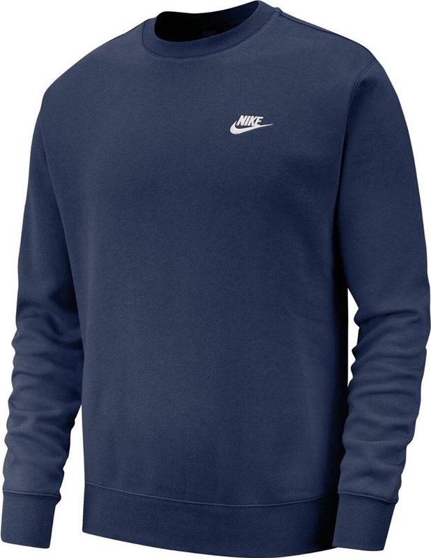 Nike Club Fleece Hoodie Heren - Klassieke Blauwe Katoenen Sweater met Capuchon en Kangoeroezak voor Comfort en Stijl