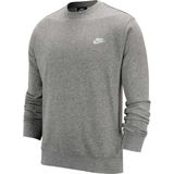 Nike M NSW Club CRW FT Sweatshirt, dk Grey Heather/White, XS heren, dk heidegrijs/wit, XS