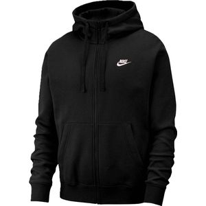 Nike sportswear club fleece full-zip hoodie in de kleur zwart