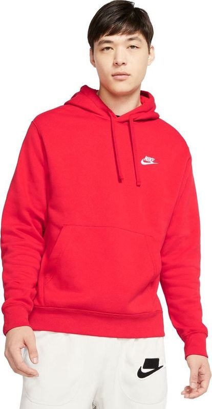 Nike Hoodie Club Small Logo  Rood  Heren