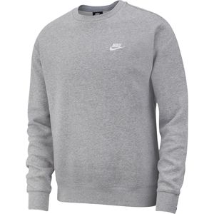 Nike sportswear club fleece crew sweater in de kleur grijs