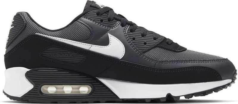 Nike Air Max 90 Heren Sneakers - Iron Grey White-Dk Smoke Grey-Black