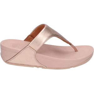 FitFlop  Vrouwen Leren  Slippers / Damesschoenen Teenslipper Lulu toe leather - Rose Goud - Maat 39