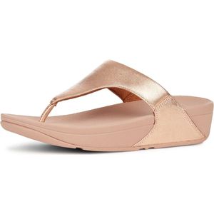 FitFlop - Lulu™ Leather Toepost - Slipper - Rose Gold - Leer